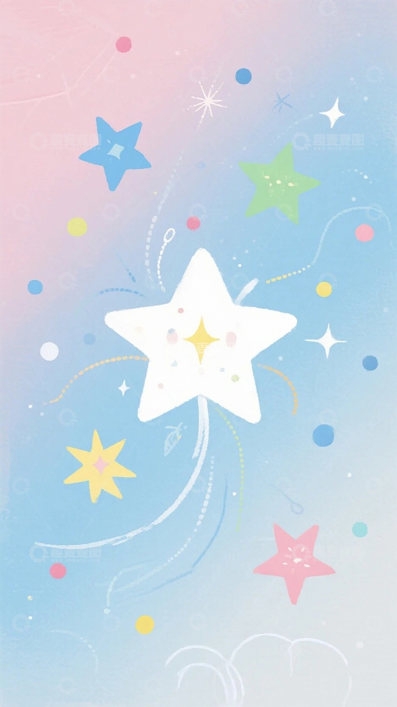 高清大图下载【趣麦麦图】儿童涂鸦画背景8