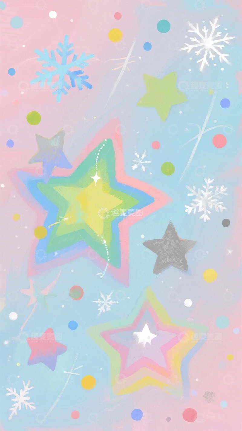 高清大图下载【趣麦麦图】儿童涂鸦画背景5