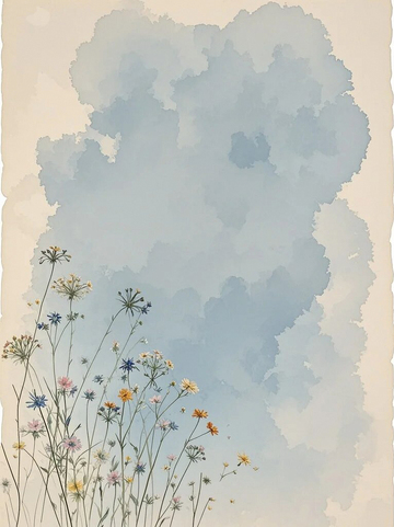 淡彩野花背景底纹4