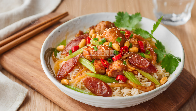 高清大图下载【趣麦麦图】美味香肠炒饭米饭美食摄影