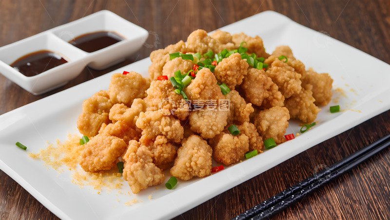 高清大图下载【趣麦麦图】美味干炸香酥小酥肉美食摄影