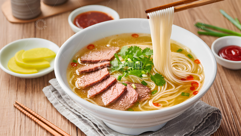 高清大图下载【趣麦麦图】美味清淡兰州牛肉拉面美食摄影