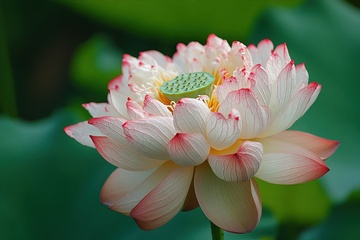 盛开的重瓣莲花