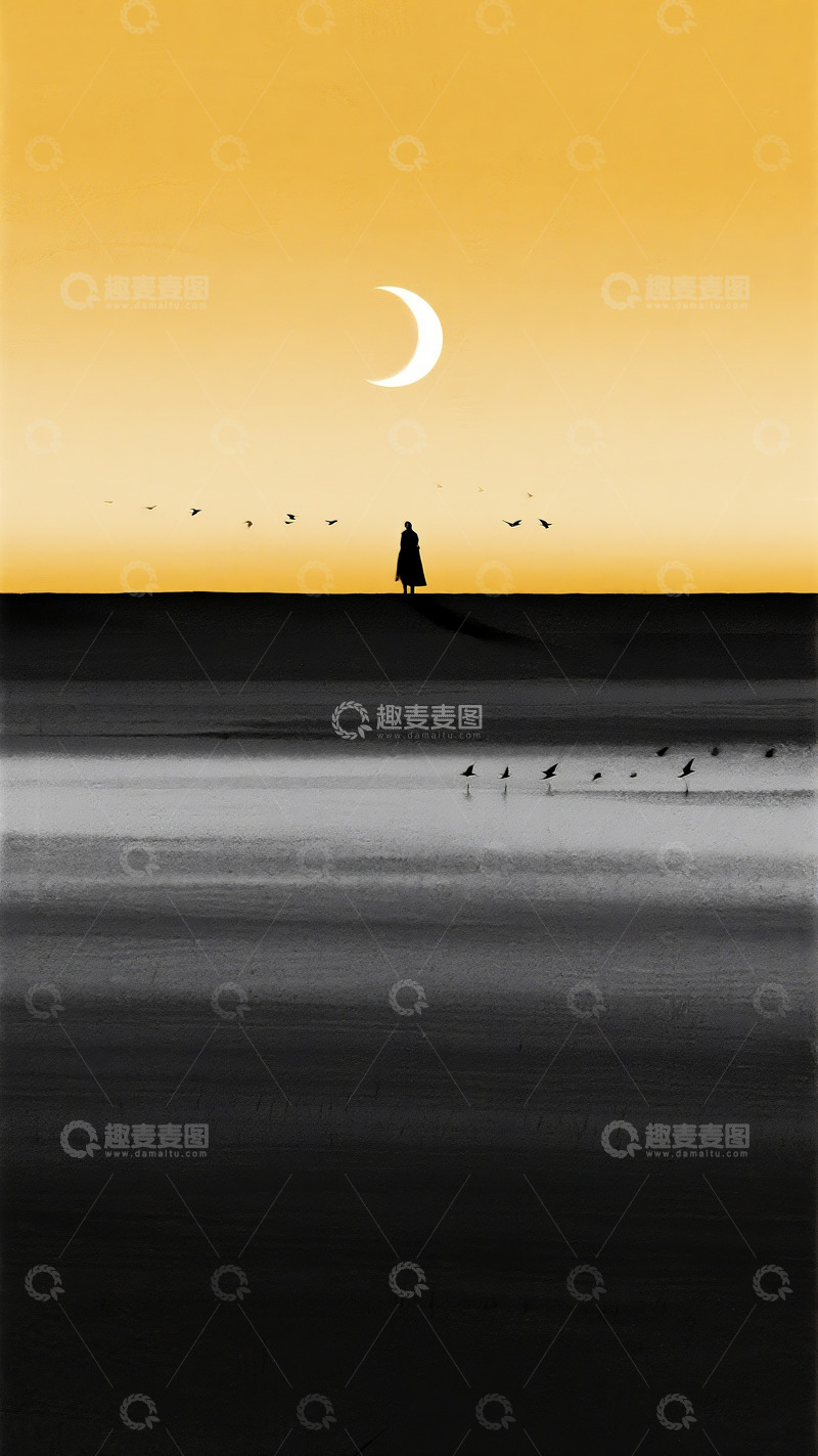 高清大图下载【趣麦麦图】秋天黄昏背景风景图