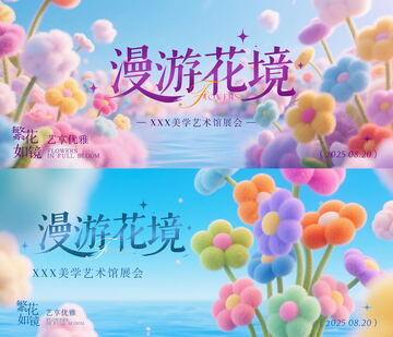 艺术展发布会背景
