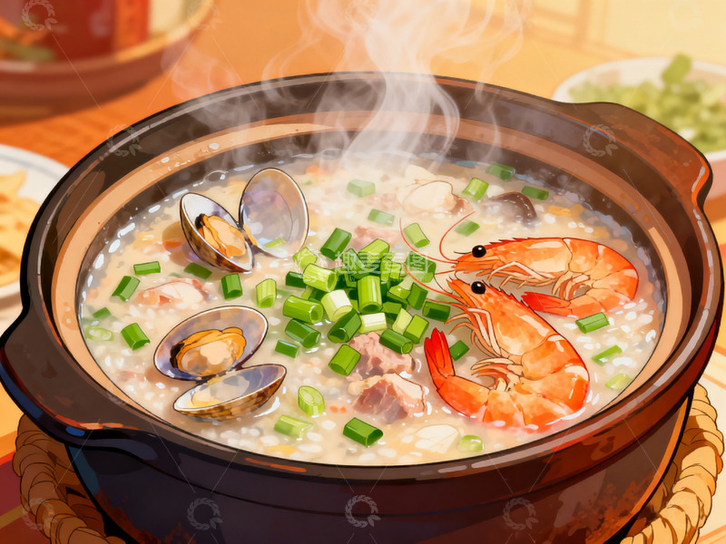 高清大图下载【趣麦麦图】广式砂锅粥1