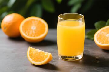 摄影风格美味鲜橙汁
