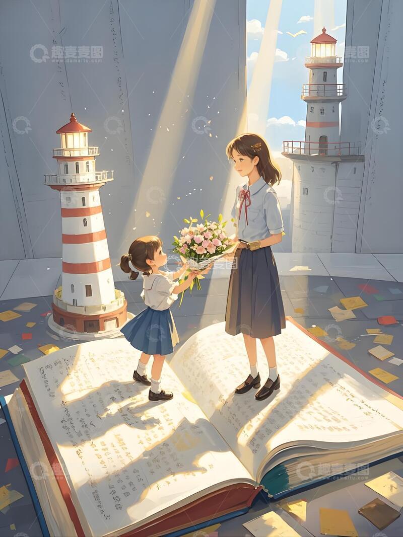 高清大图下载【趣麦麦图】教师节海报-设计