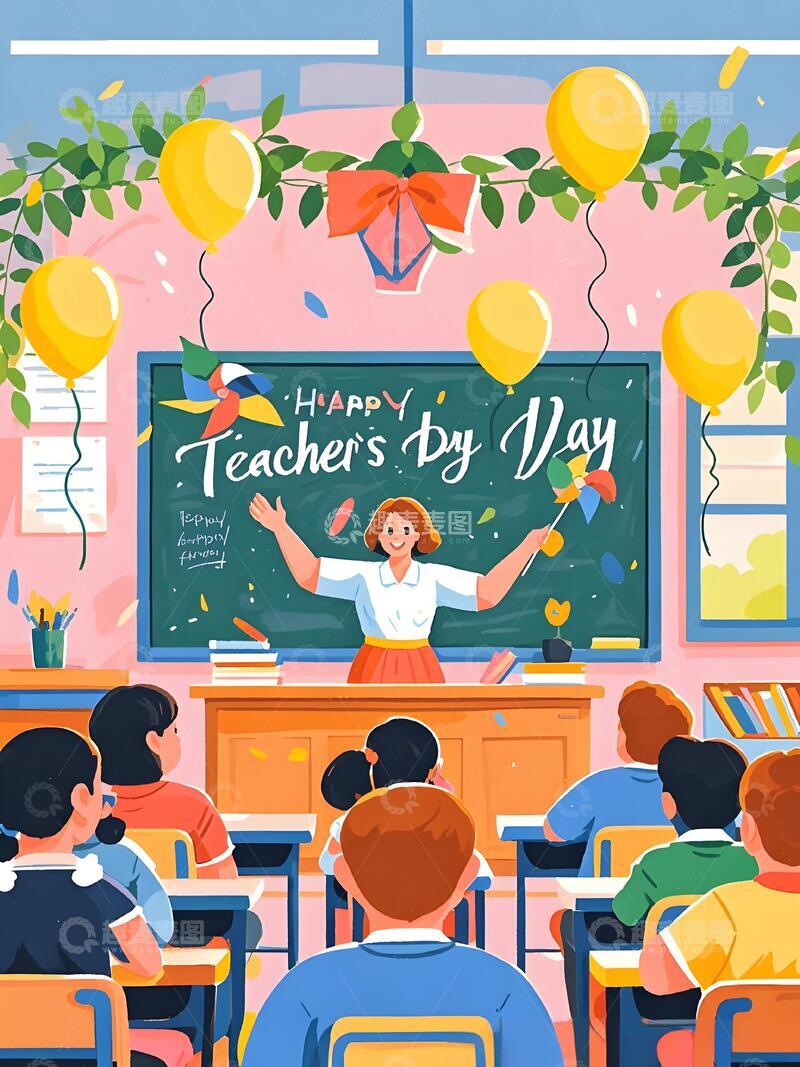 高清大图下载【趣麦麦图】教师节海报-设计