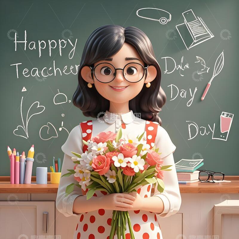 高清大图下载【趣麦麦图】教师节海报-设计