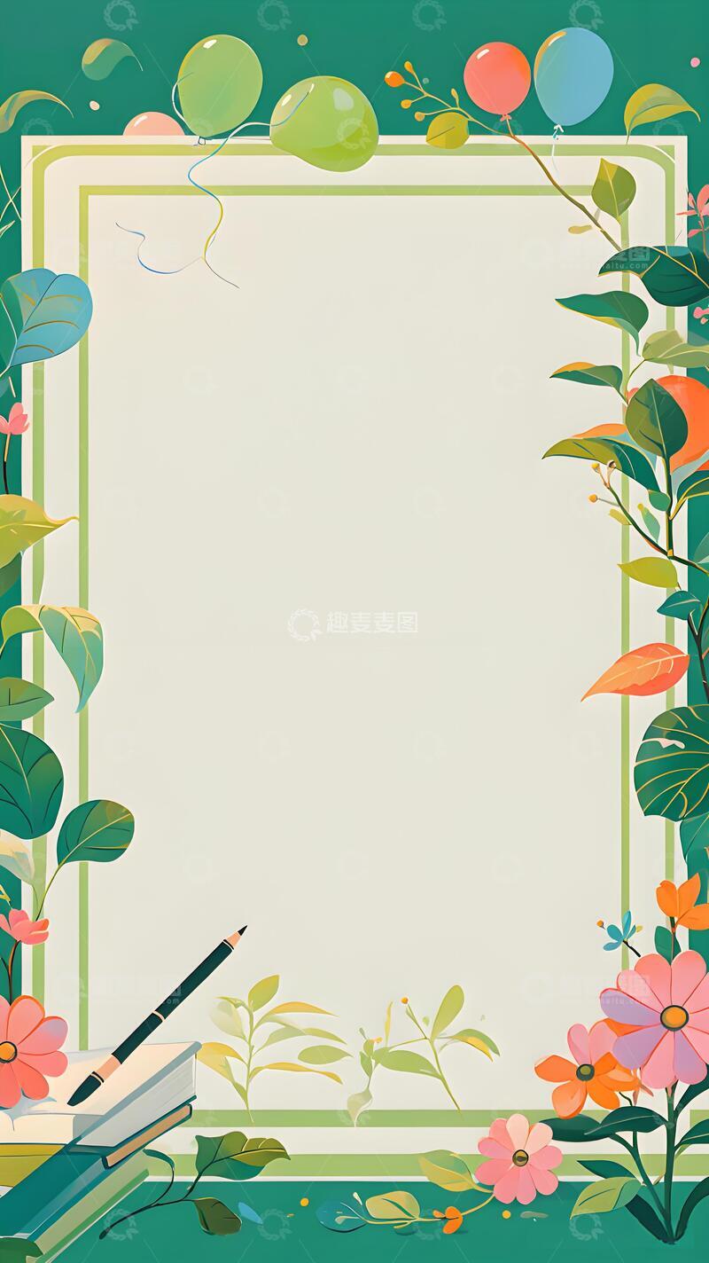 高清大图下载【趣麦麦图】教师节背景卡片