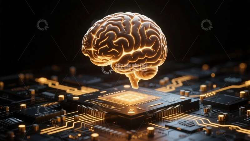 高清大图下载【趣麦麦图】人工智能芯片背景3