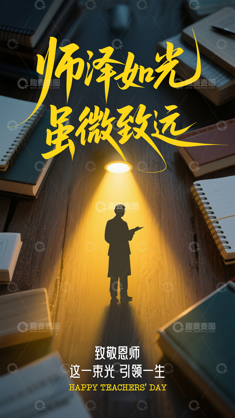 源文件下载【趣麦麦图】教师节海报5