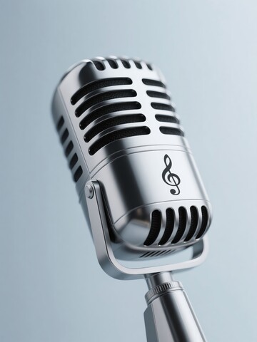 复古麦克风特写