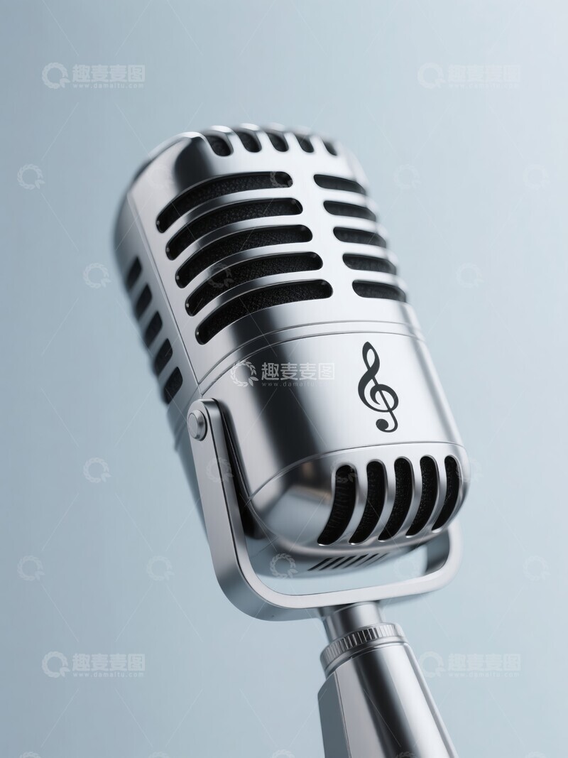高清大图下载【趣麦麦图】复古麦克风特写