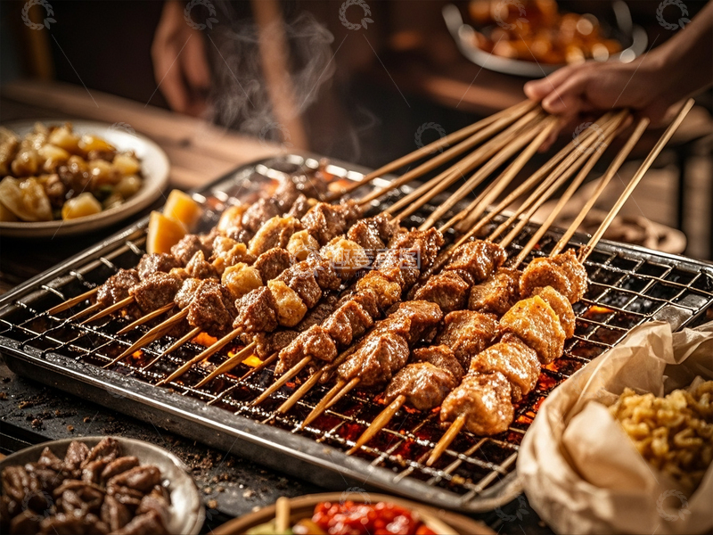 高清大图下载【趣麦麦图】烧烤AI摄影图