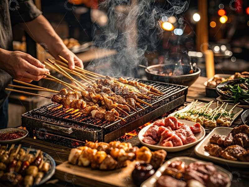 高清大图下载【趣麦麦图】烧烤AI摄影