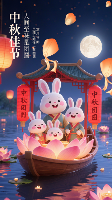 中秋佳节团圆海报