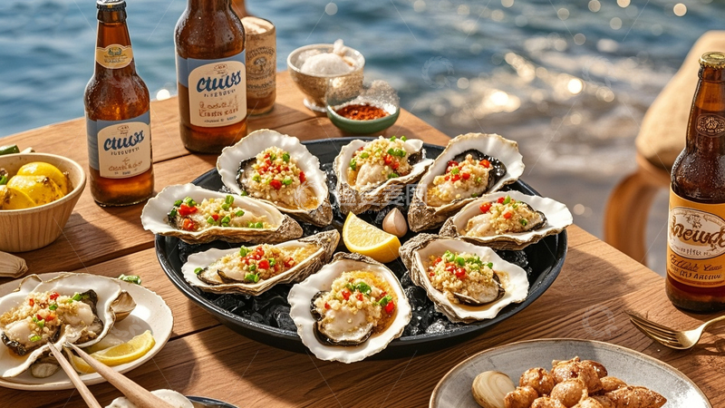 高清大图下载【趣麦麦图】烤生蚝AI摄影