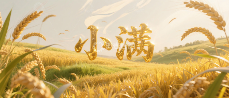 高清大图下载【趣麦麦图】麦田里的小满时节风光