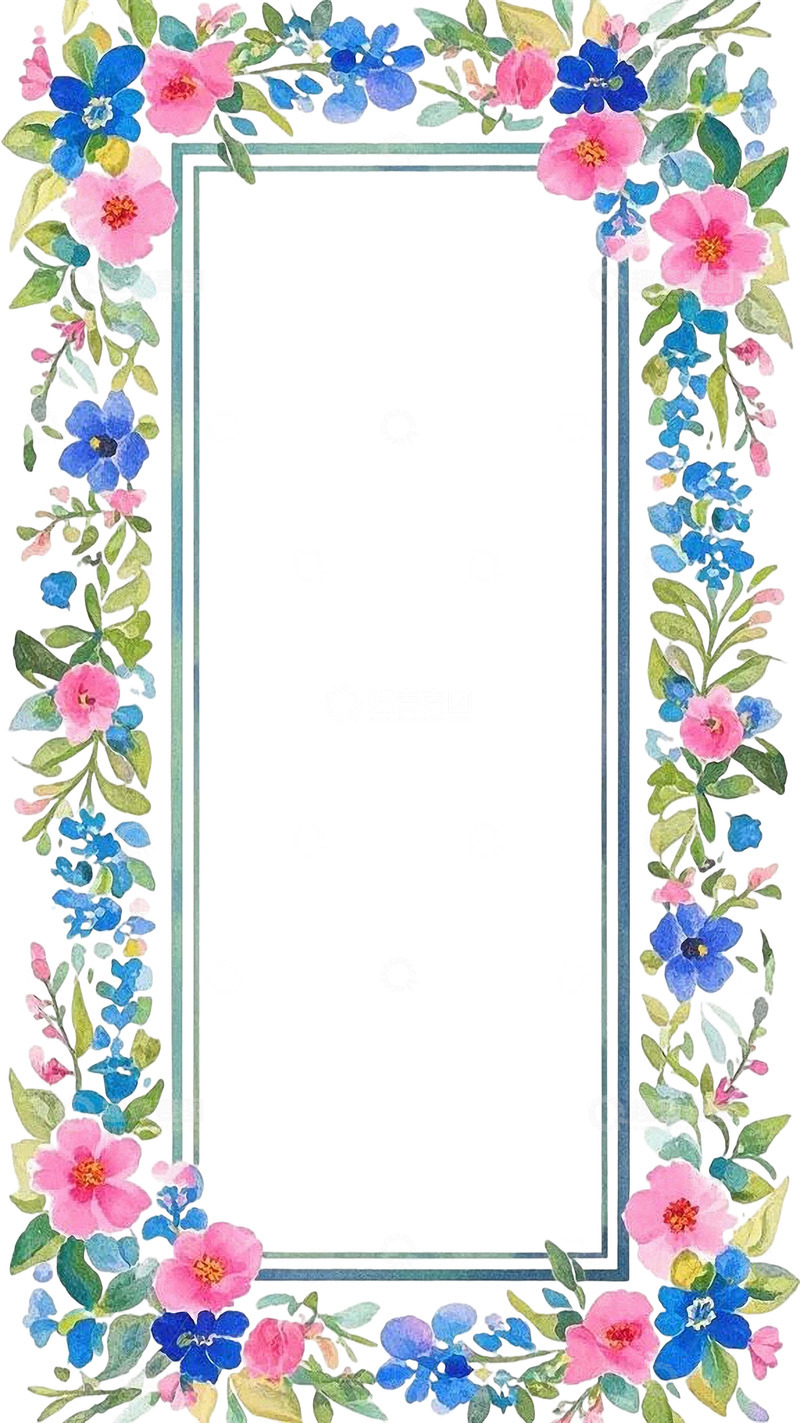 高清大图下载【趣麦麦图】植物花环花朵边框相框3