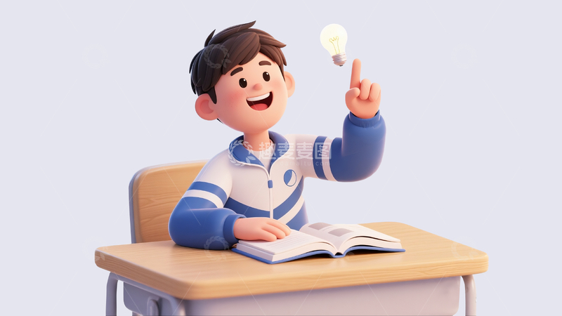 源文件下载【趣麦麦图】灵光乍现的学生2