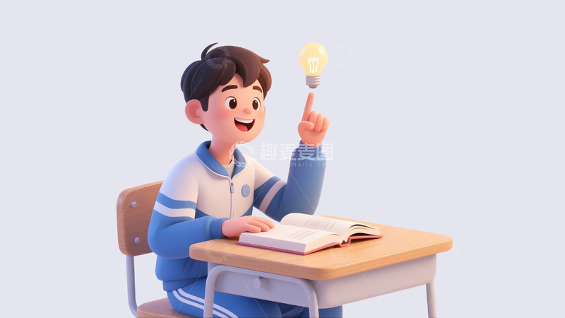 源文件下载【趣麦麦图】灵光乍现的学生3