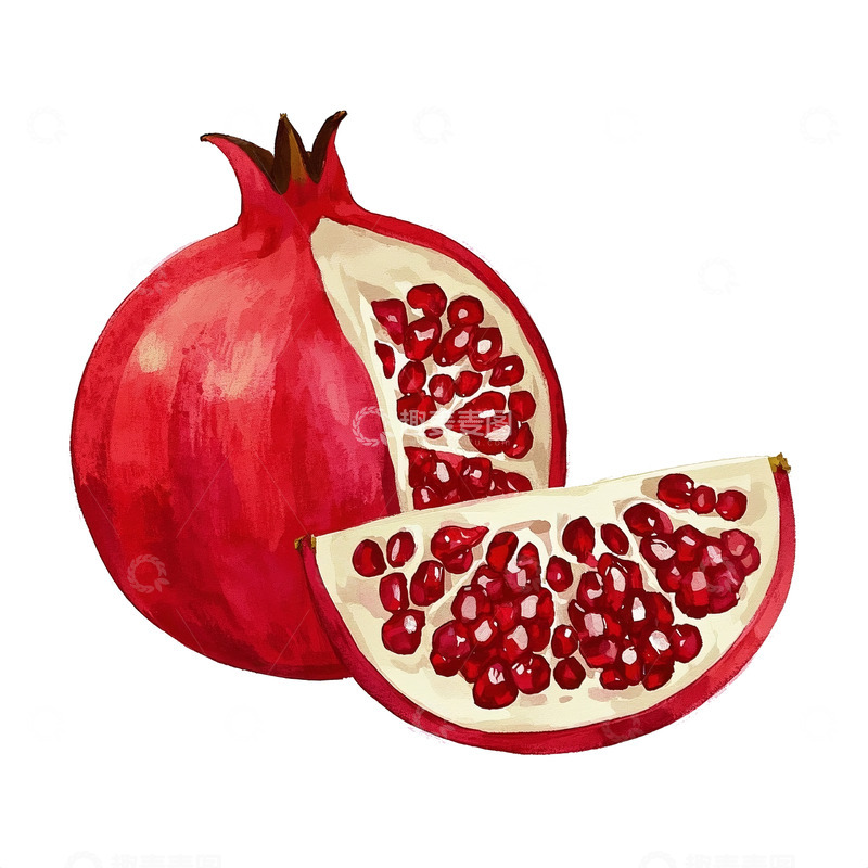 高清大图下载【趣麦麦图】扁平风格石榴