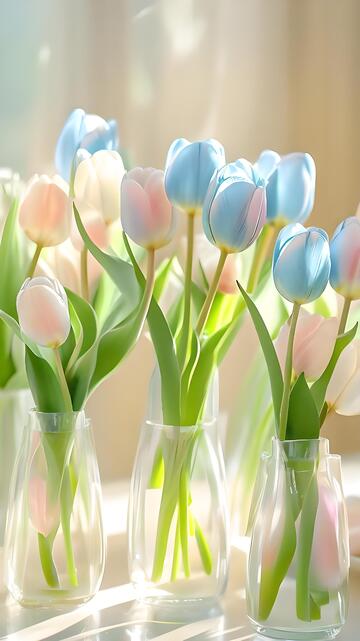 治愈系马卡龙色郁金香3