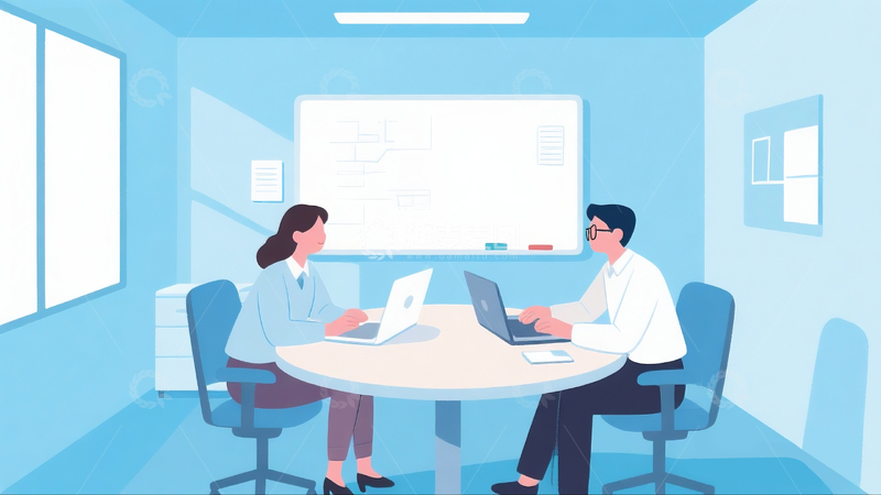 源文件下载【趣麦麦图】-工作会议扁平插画3