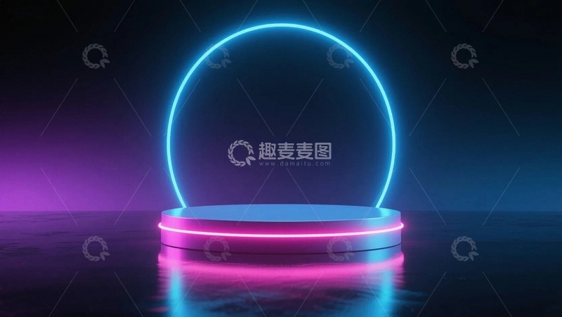 高清大图下载【趣麦麦图】未来感十足的炫彩舞台2