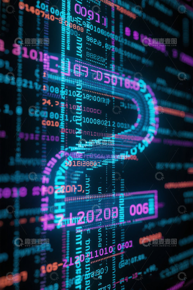 源文件下载【趣麦麦图】抽象源代码背景图1