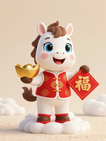 3d卡通马年形象素材9