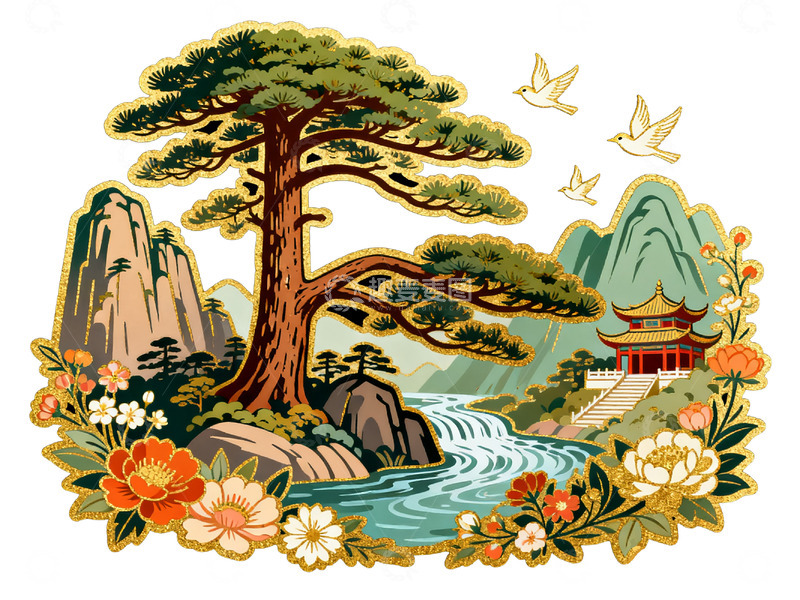 高清大图下载【趣麦麦图】-国潮矢量插图31