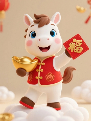 3d卡通马年形象素材5