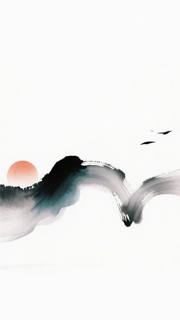 水墨意境山水背景3