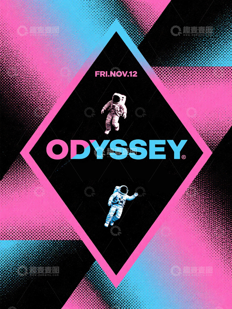 高清大图下载【趣麦麦图】奥德赛：太空漫游活动海报