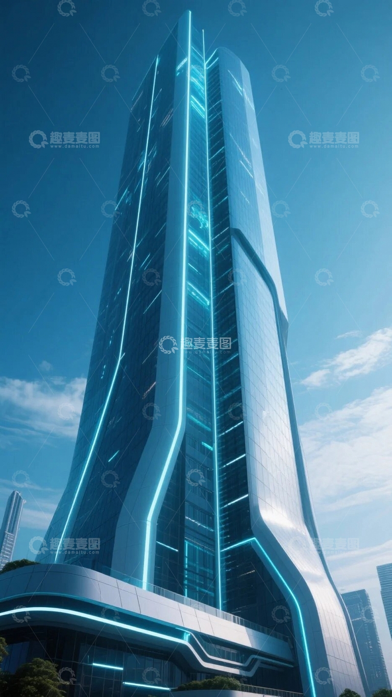 高清大图下载【趣麦麦图】科技感十足的未来办公大楼4