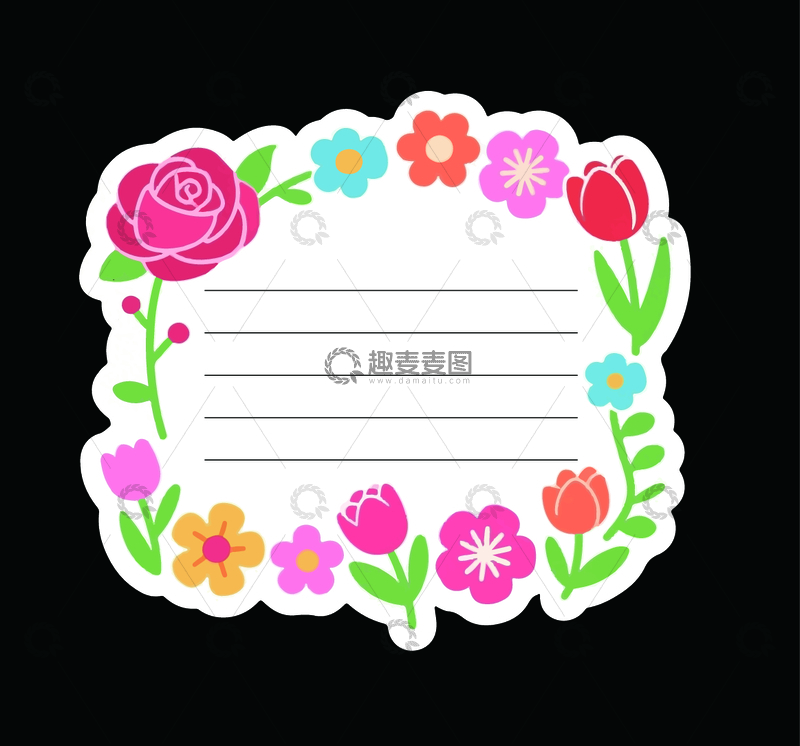 简约线条的标签小边框