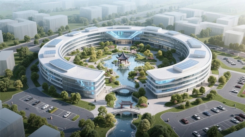 高清大图下载【趣麦麦图】科技感十足的生态办公园区2