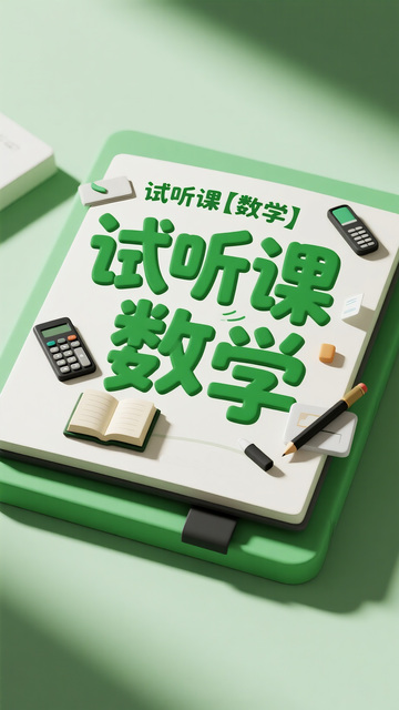 数学试听课立体宣传图