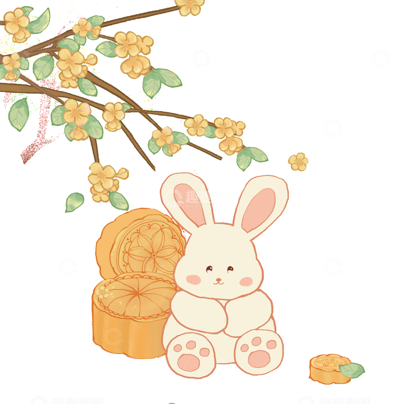 源文件下载【趣麦麦图】中秋玉兔献瑞