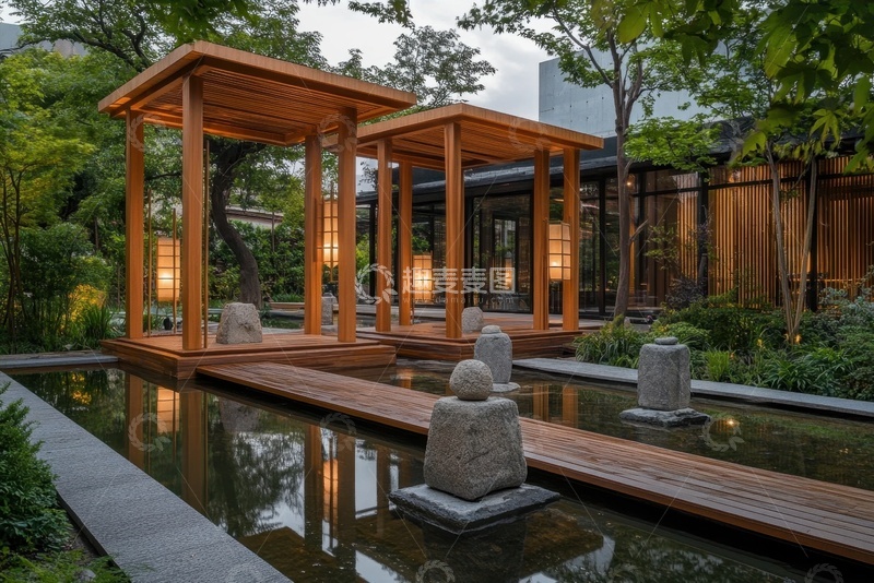 高清大图下载【趣麦麦图】公园凉亭建筑风景