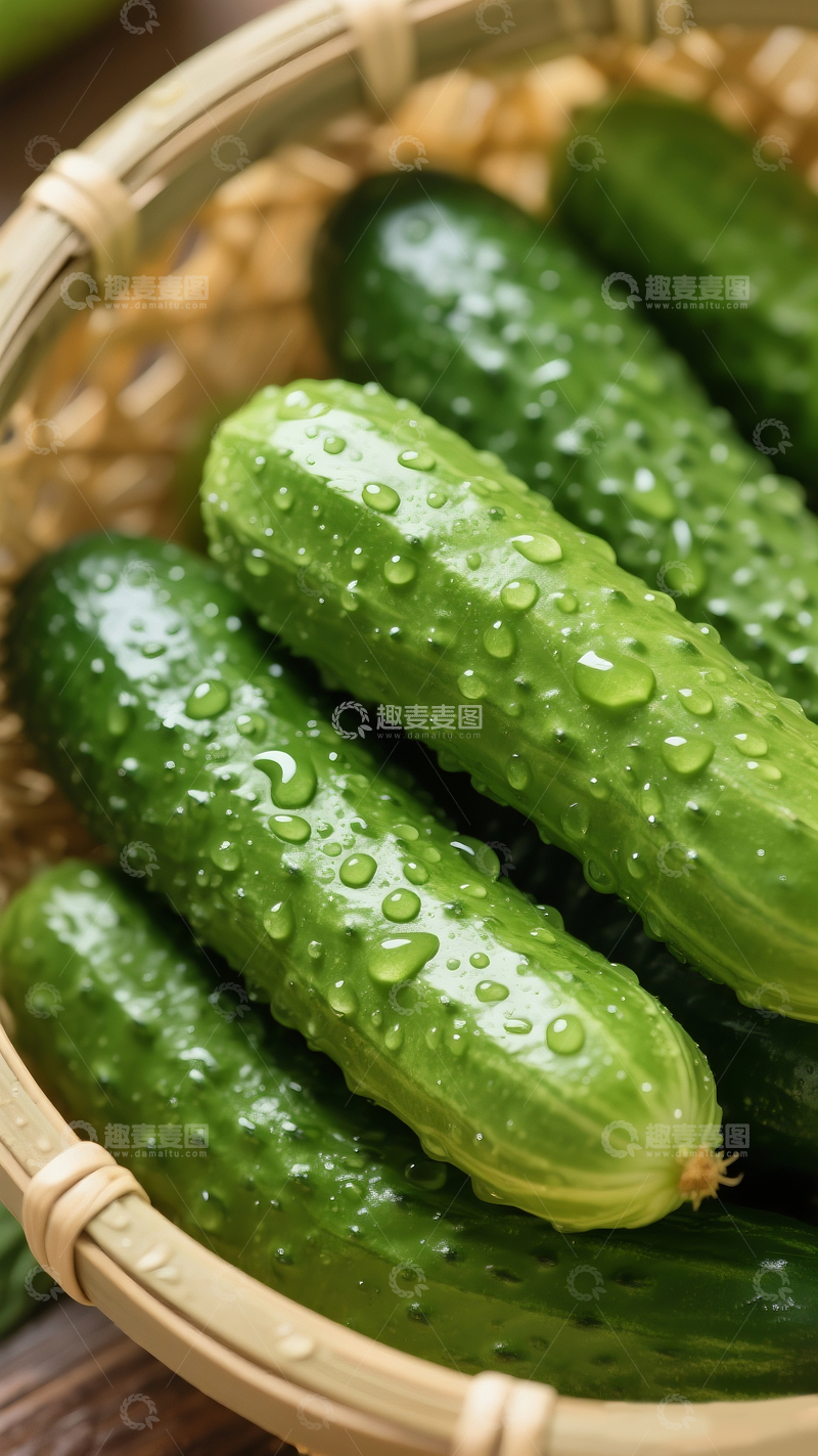 源文件下载【趣麦麦图】新鲜黄瓜摄影1