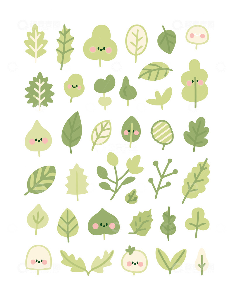 各种可爱的叶子