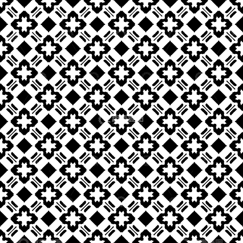 源文件下载【趣麦麦图】复古几何花纹无缝图案15