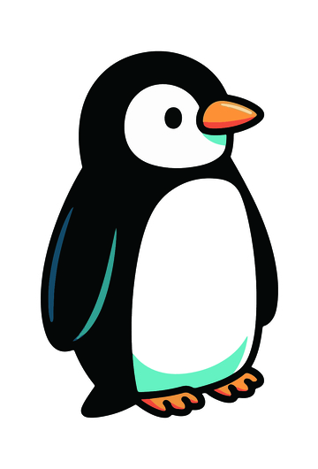 企鹅卡通插画