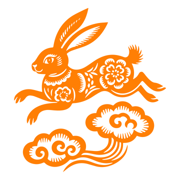 中秋节月兔剪纸