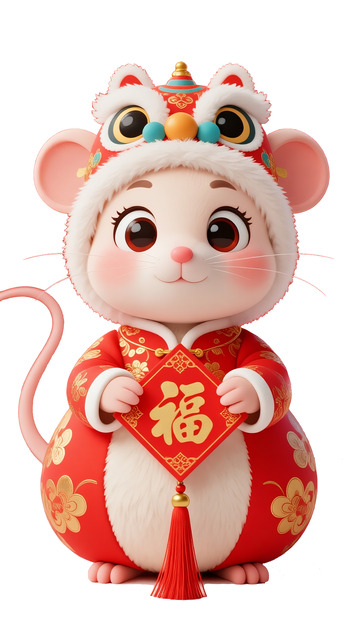 萌鼠捧福贺新春佳节