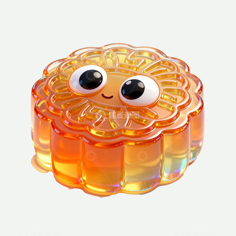 源文件下载【趣麦麦图】立体水晶月饼2